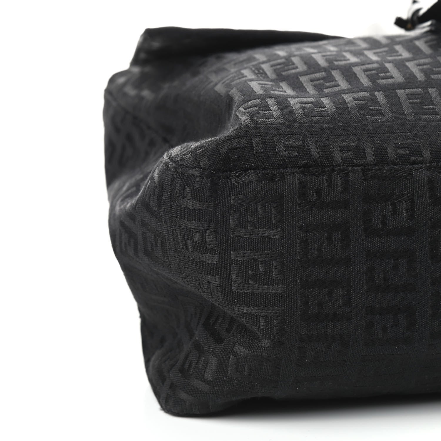 Fendi Zucchino Small Shoulder Bag Black 6 of 8