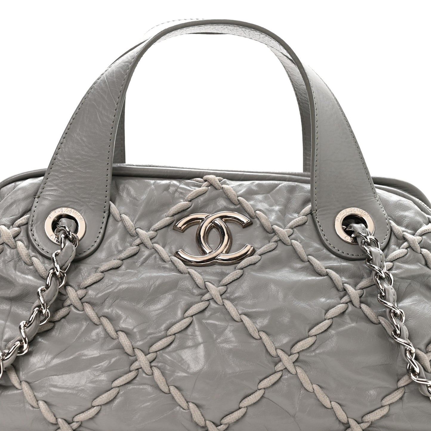 Calfskin Ultra Stitch Bowler Grey