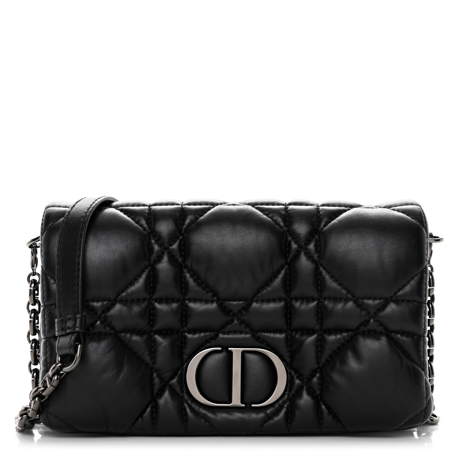 Christian Dior Calfskin Macrocannage Mini Caro Bag Black 1 of 10