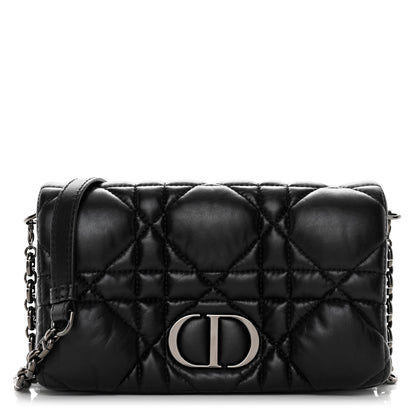 Christian Dior Calfskin Macrocannage Mini Caro Bag Black 1 of 10