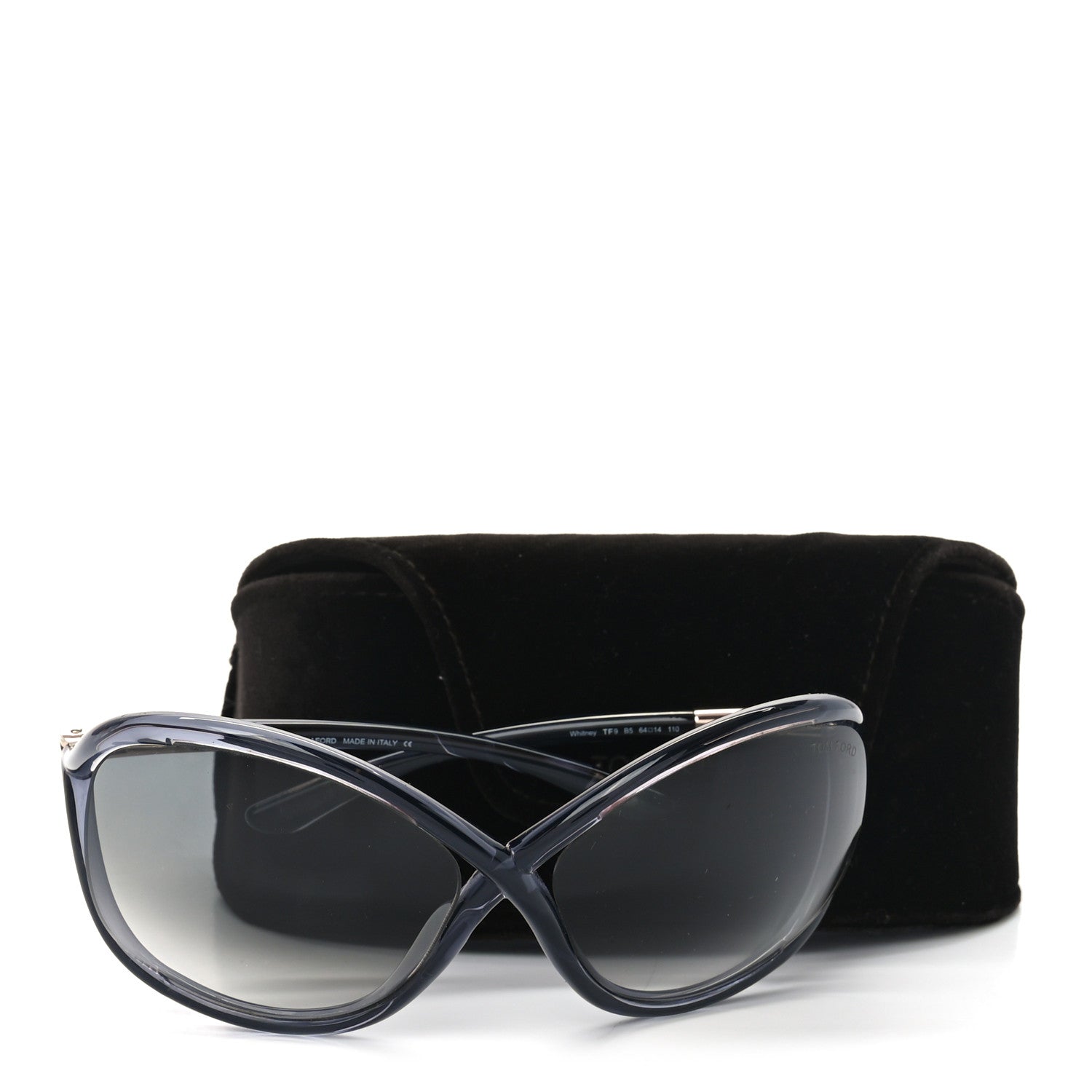 Tom Ford Acetate Whitney Crossover Sunglasses TF9 Dark Grey 7 of 7