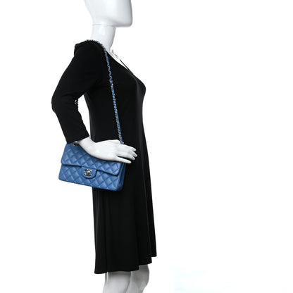 Chanel Caviar Quilted Small Double Flap Blue 2 of 9