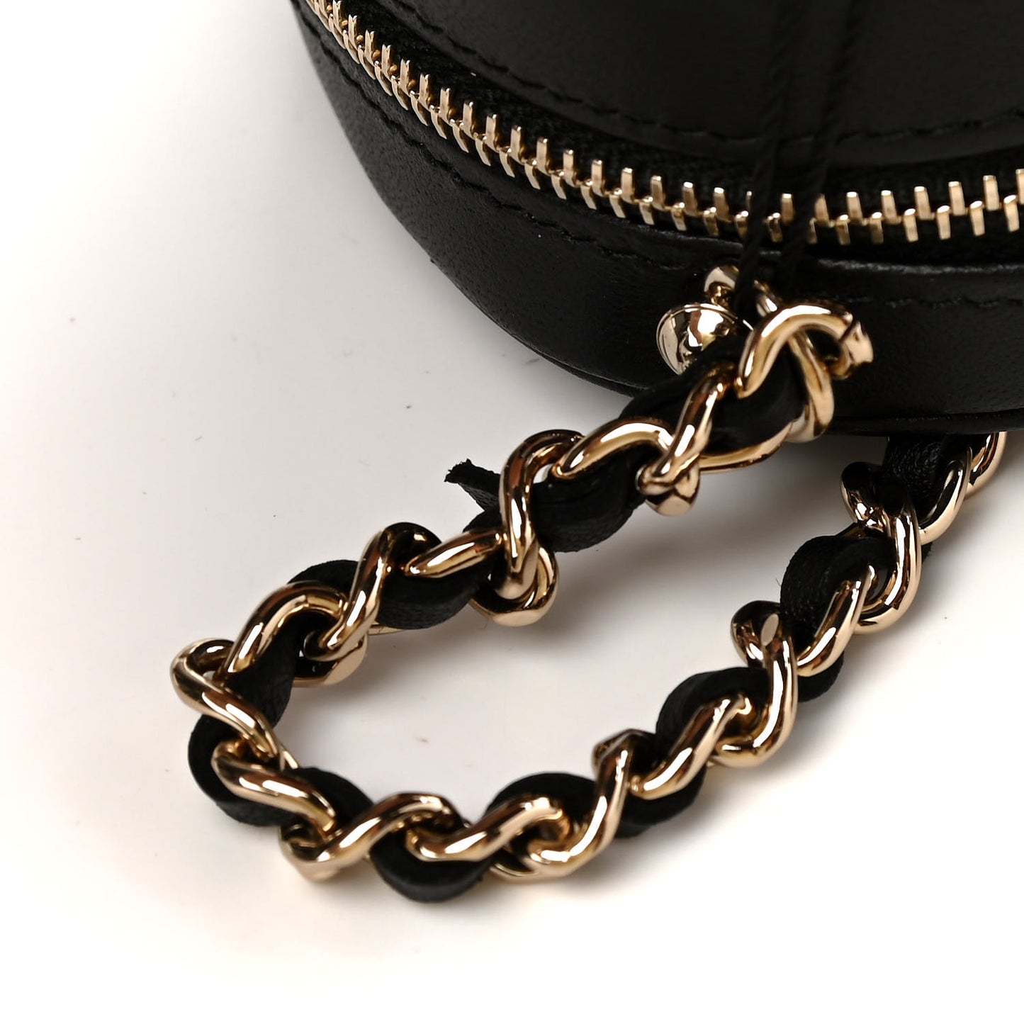 Lambskin Quilted CC In Love Heart Clutch With Chain Black