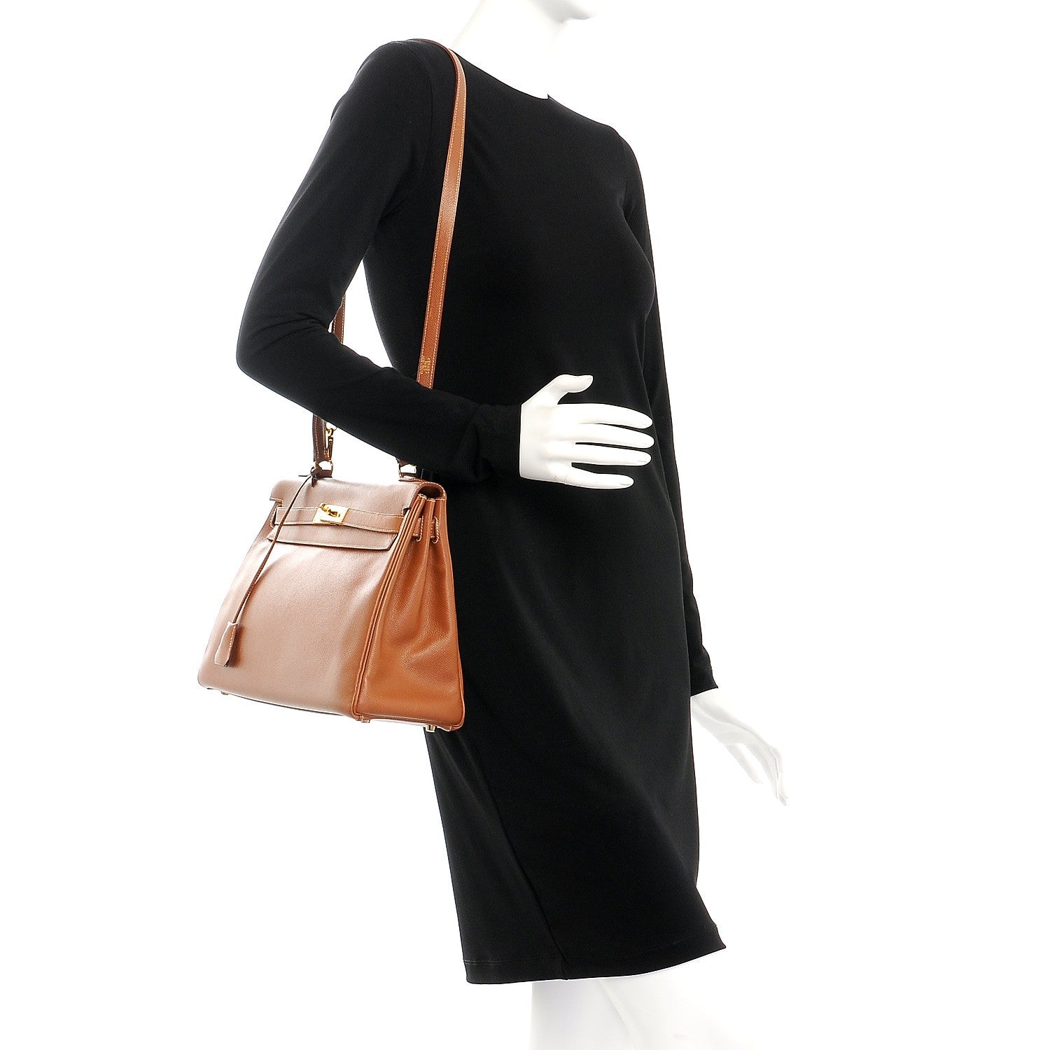 Hermes Courchevel Kelly Retourne 32 Gold 2 of 34