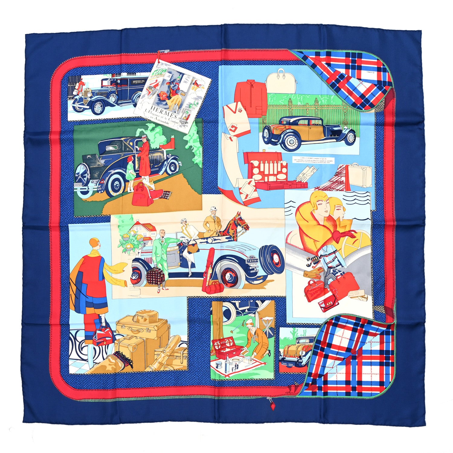 Hermes Silk L'Elegance et le Confort en Automobile Scarf 90 1 of 5