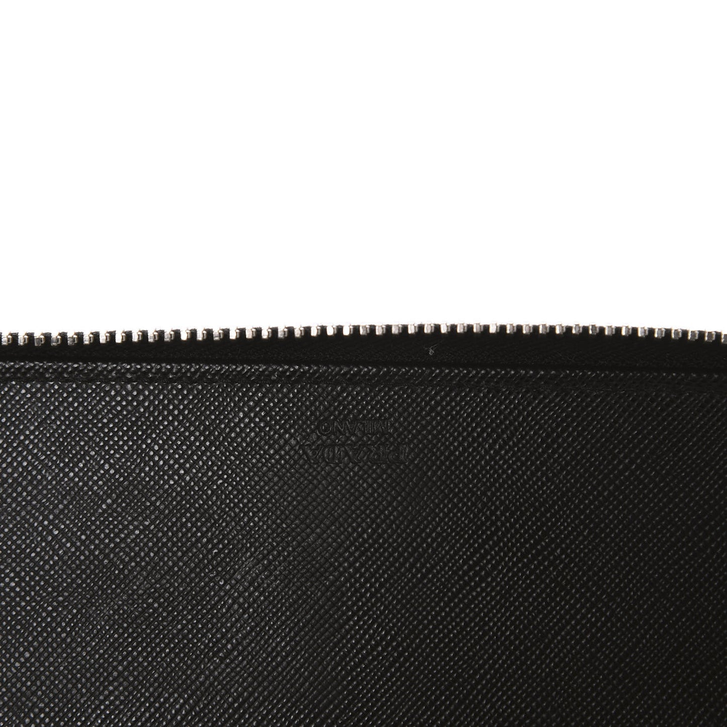 Saffiano Large Zip Around Travel Wallet Black