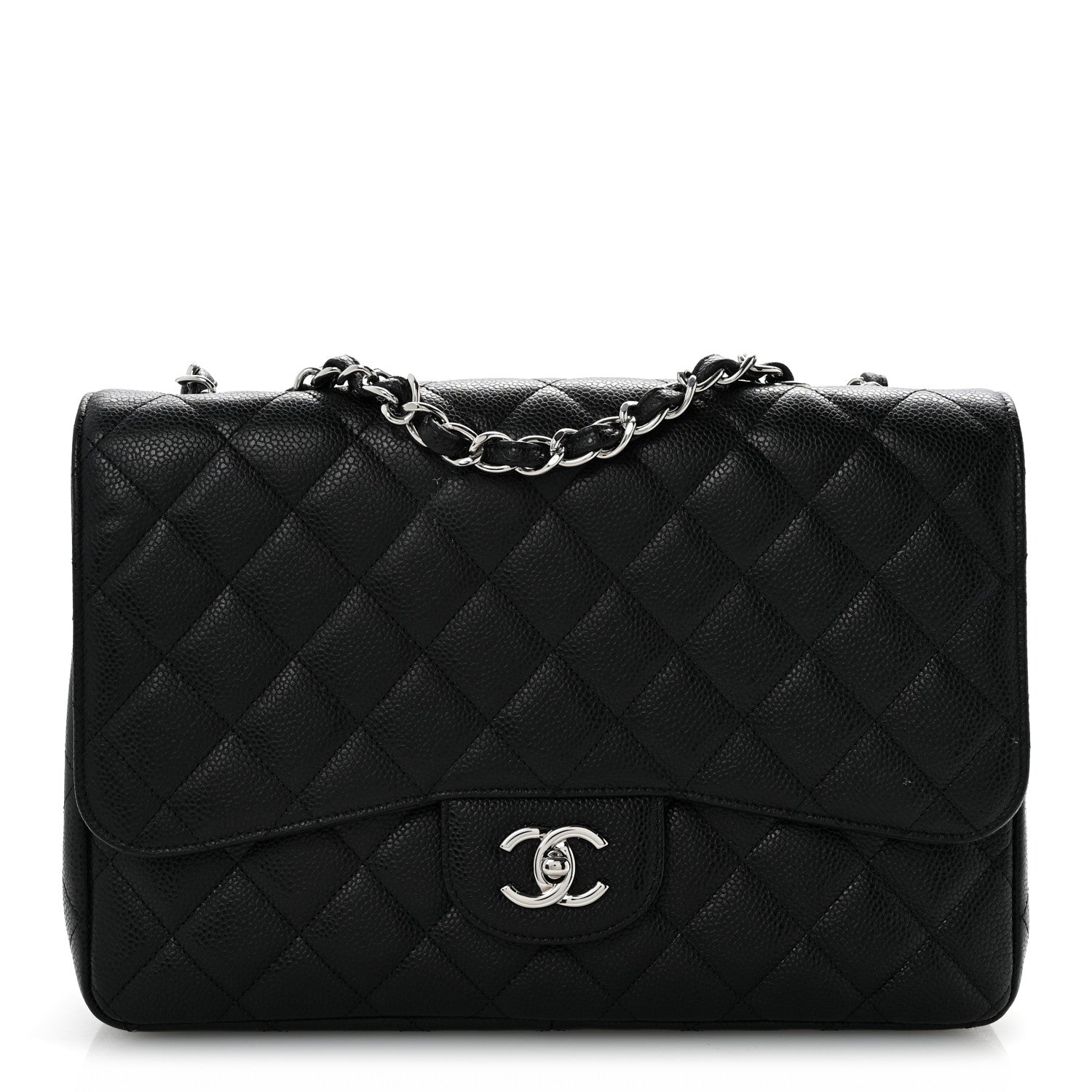 Chanel Caviar Quilted Jumbo Single Flap Black 1 of 14