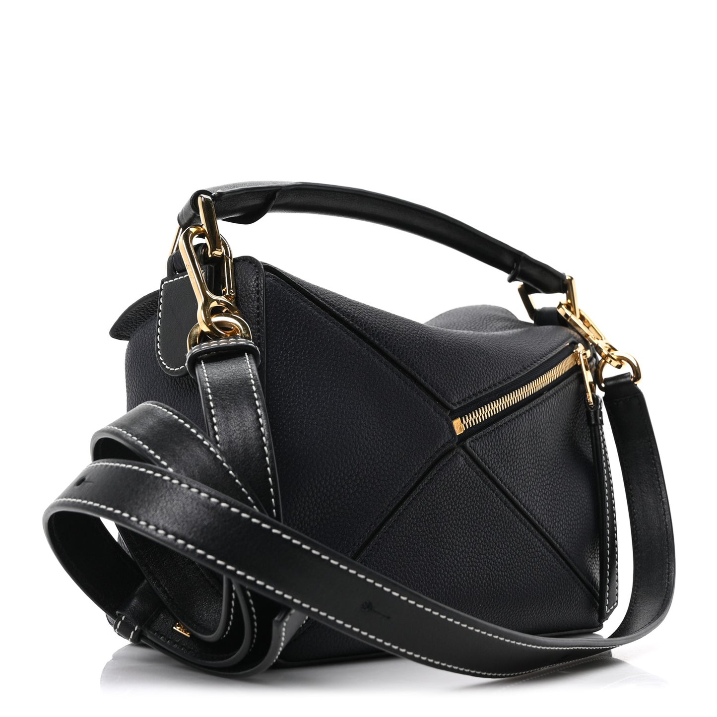 Calfskin Small Puzzle Bag Midnight Blue Black