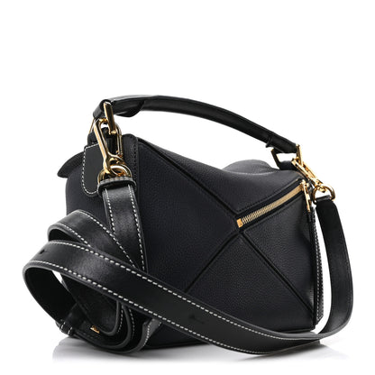 Loewe Calfskin Small Puzzle Bag Midnight Blue Black 3 of 9