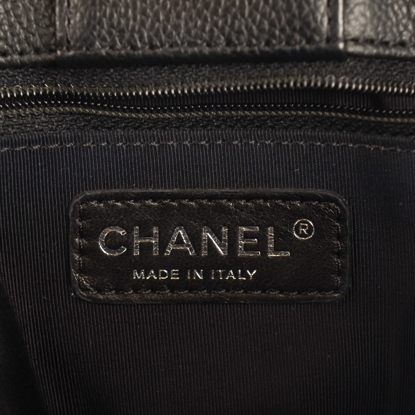 Calfskin Cerf Executive Shopper Tote Black