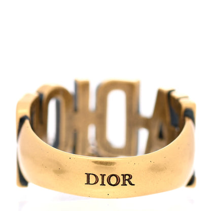Christian Dior Metal J'Adior Crystal Heart Charm Ring L Gold 3 of 4