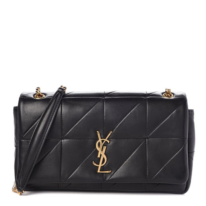 Saint Laurent Lambskin Patchwork Monogram Medium Jamie Black 1 of 8