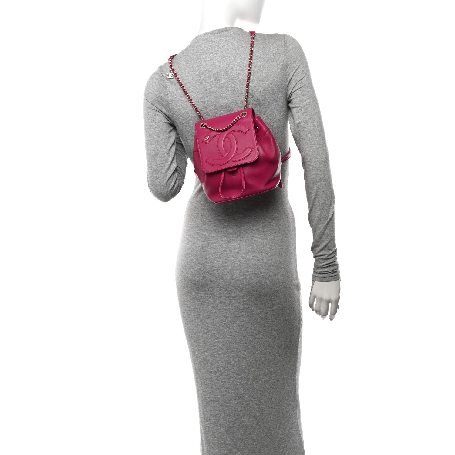 Chanel Lambskin CC Mania Backpack Pink 2 of 10