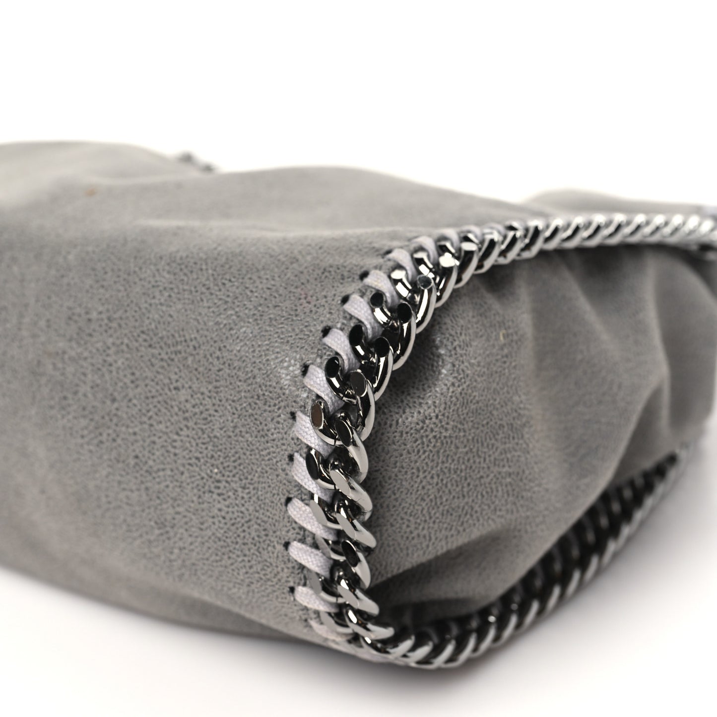 Shaggy Deer Mini Falabella Fold Over Tote Light Grey