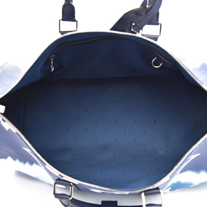Louis Vuitton Monogram Escale Keepall Bandouliere 50 Blue 5 of 11