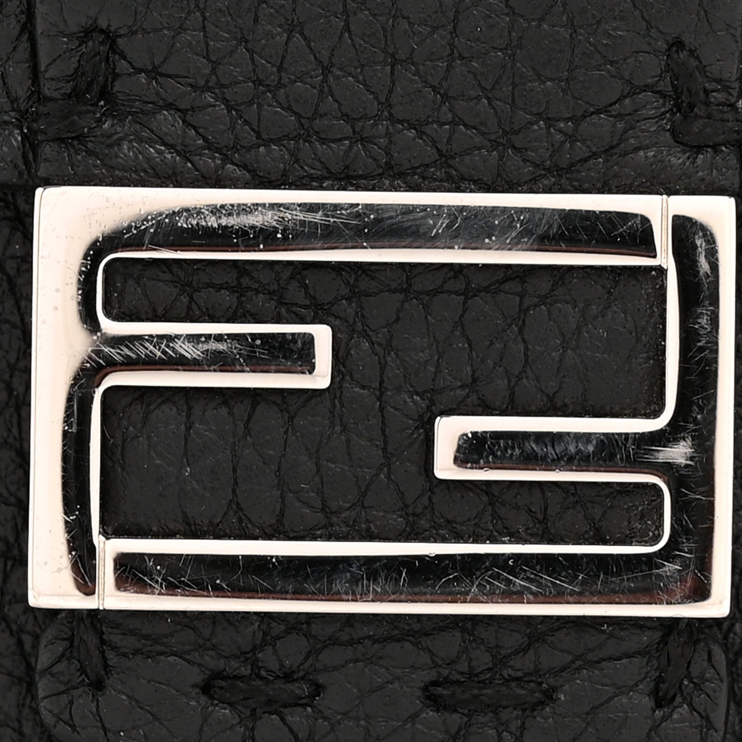 Fendi Cuoio Romano Selleria Baguette Belt Pouch Black 11 of 12