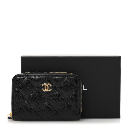 Chanel Caviar Quilted Zip Coin Purse Black 8 of 8
