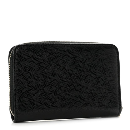 Chanel Caviar Timeless CC Zip Around Coin Purse Black 3 of 7
