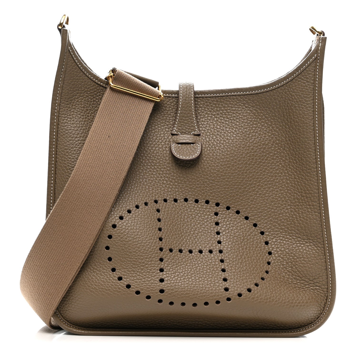 Hermes Taurillon Clemence Evelyn III PM Etoupe 1 of 11
