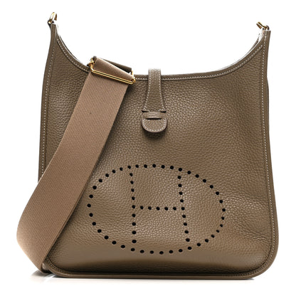 Hermes Taurillon Clemence Evelyn III PM Etoupe 1 of 11