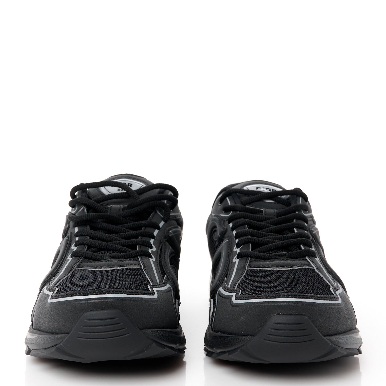 Christian Dior Technical Mesh Calfskin Mens B30 Sneakers 44 Black 2 of 10