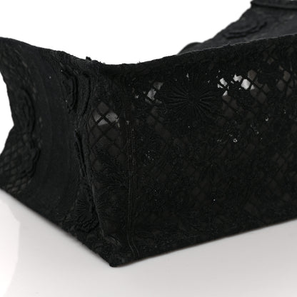 Christian Dior Embroidered 3D Macrame D-Lace Butterfly Medium Book Tote Black Multicolor 8 of 9