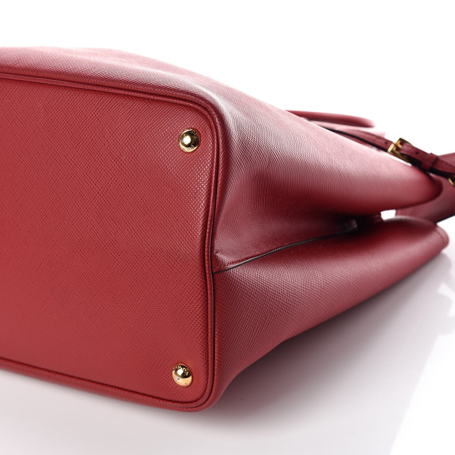Saffiano Cuir Medium Double Bag Rosso