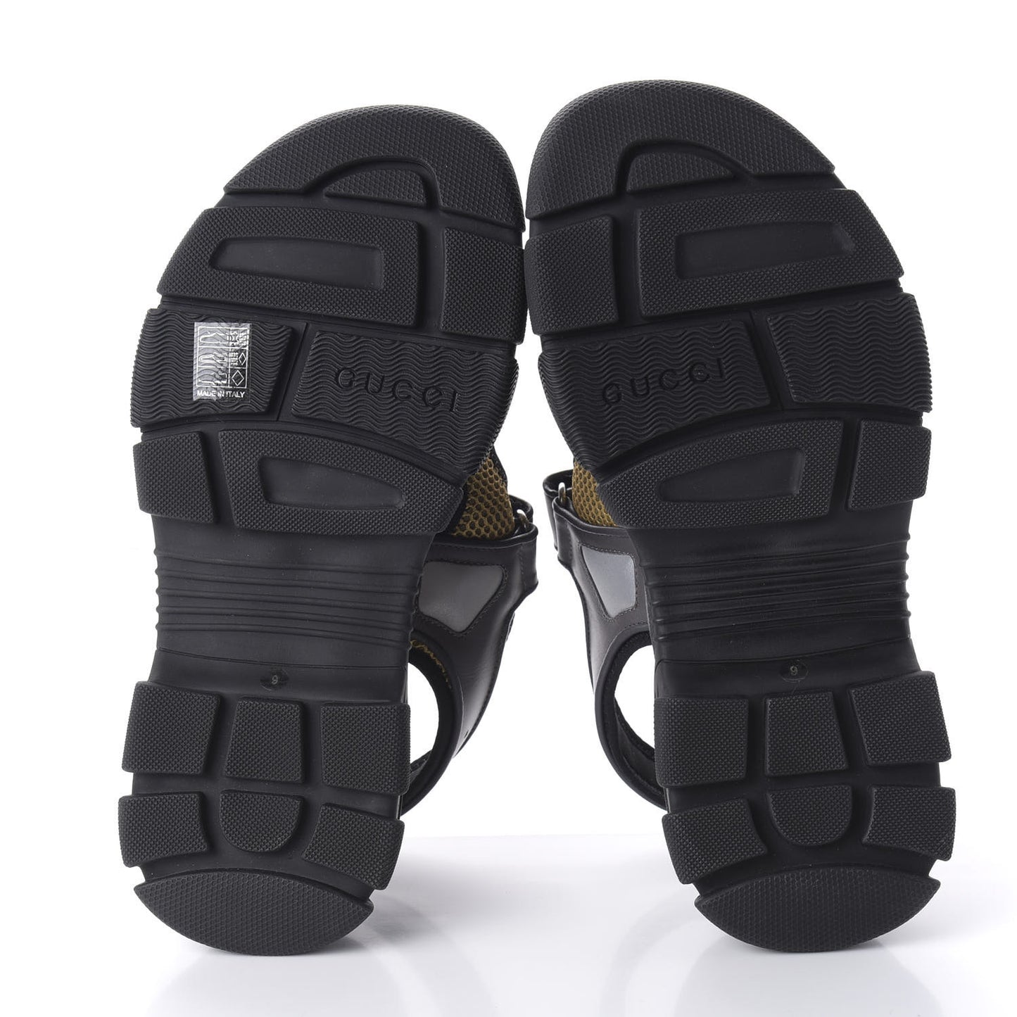 X SEGA Nappa Mesh Mens Aguru Sandals 9 Loess Black
