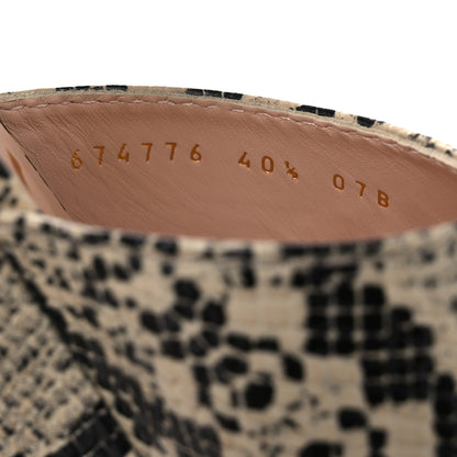 Gucci Calfskin Snakeskin Print Horsebit 40/135mm Platform Sandals 40.5 Beige Avana 10 of 11