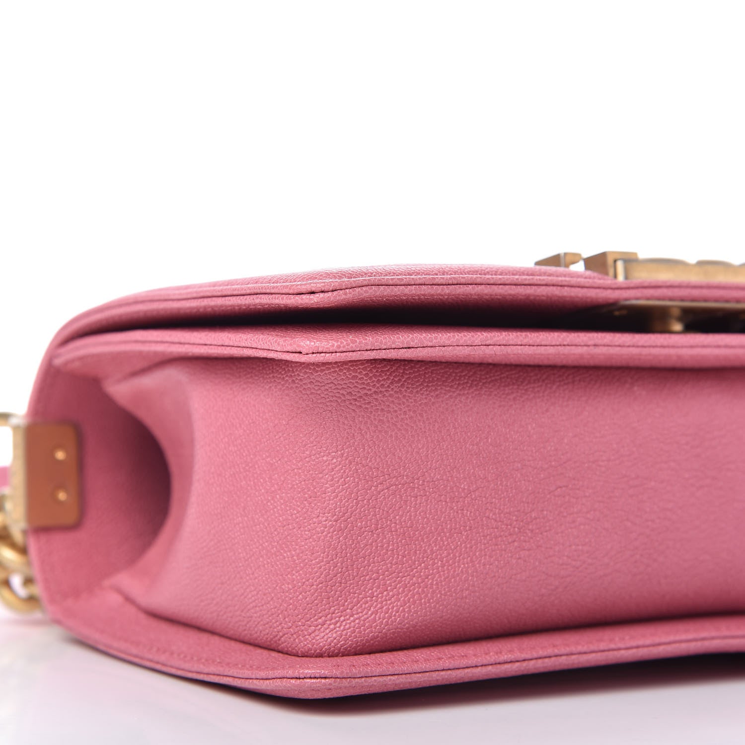 Chanel Caviar Chevron Quilted Small Boy Flap Dark Pink 6 of 10