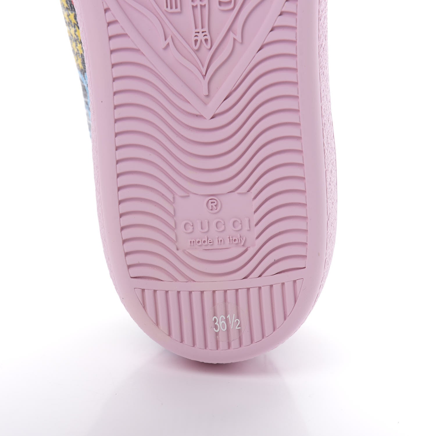Gucci GG Supreme Monogram Psychedelic Womens Ace Sneakers 36.5 Black Multicolor Sugar Pink 4 of 8
