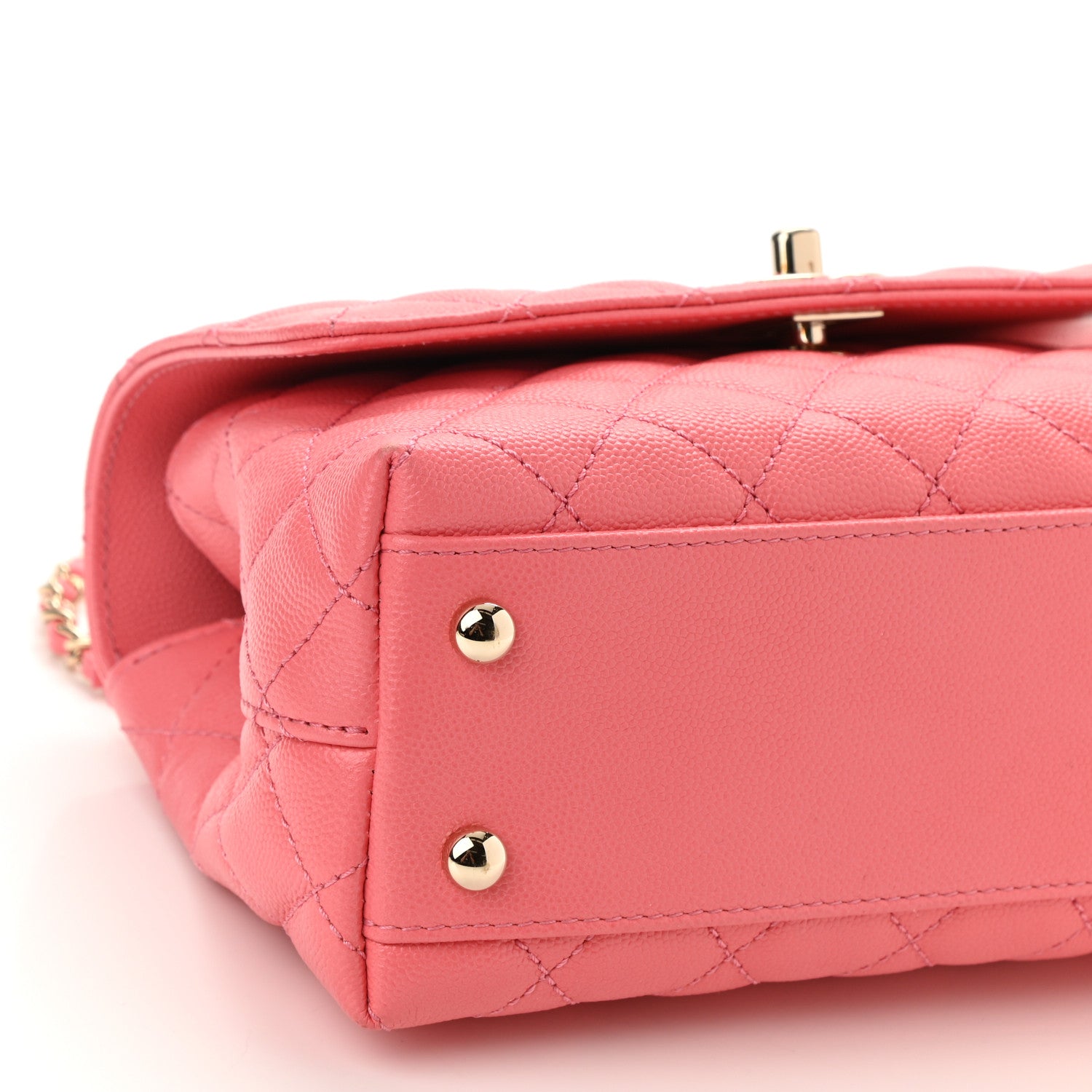 Chanel Caviar Quilted Mini Coco Handle Flap Pink 9 of 11