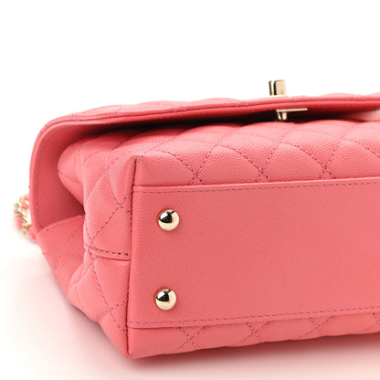Chanel Caviar Quilted Mini Coco Handle Flap Pink 9 of 11