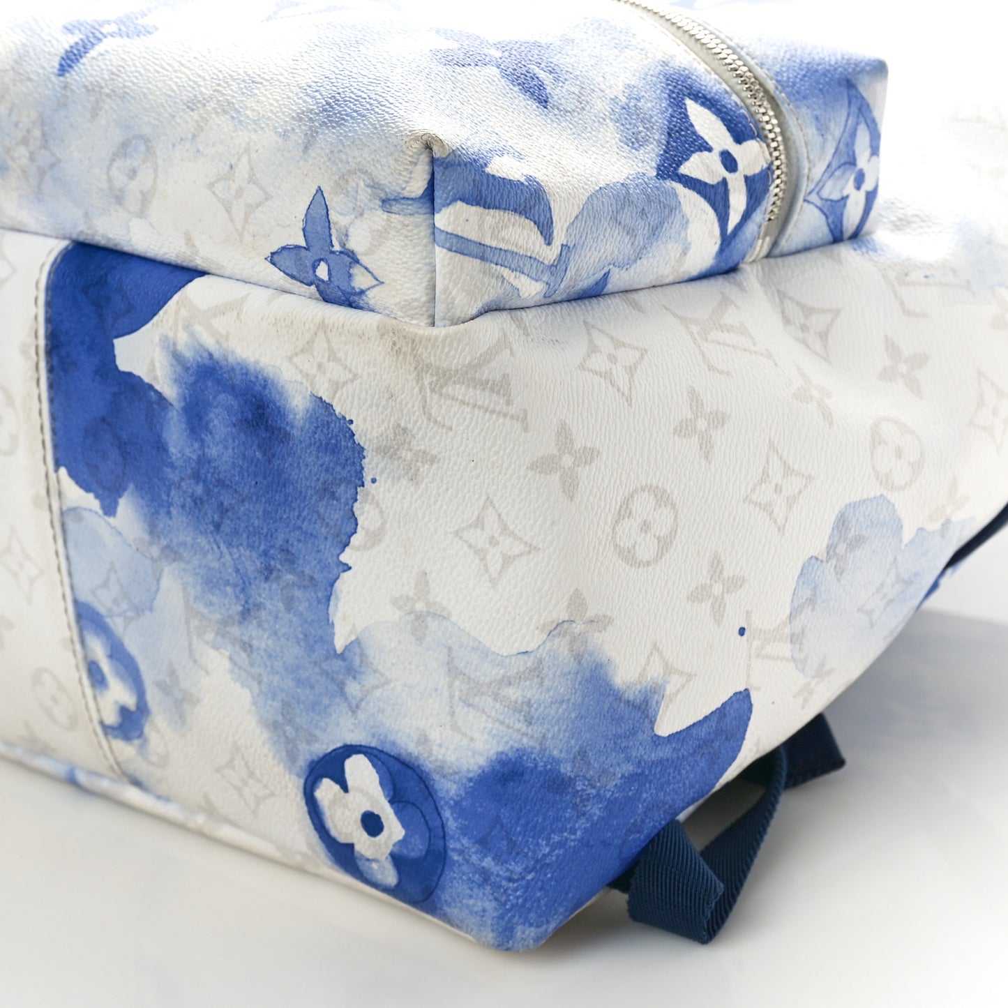 Monogram Watercolor Discovery Backpack Blue