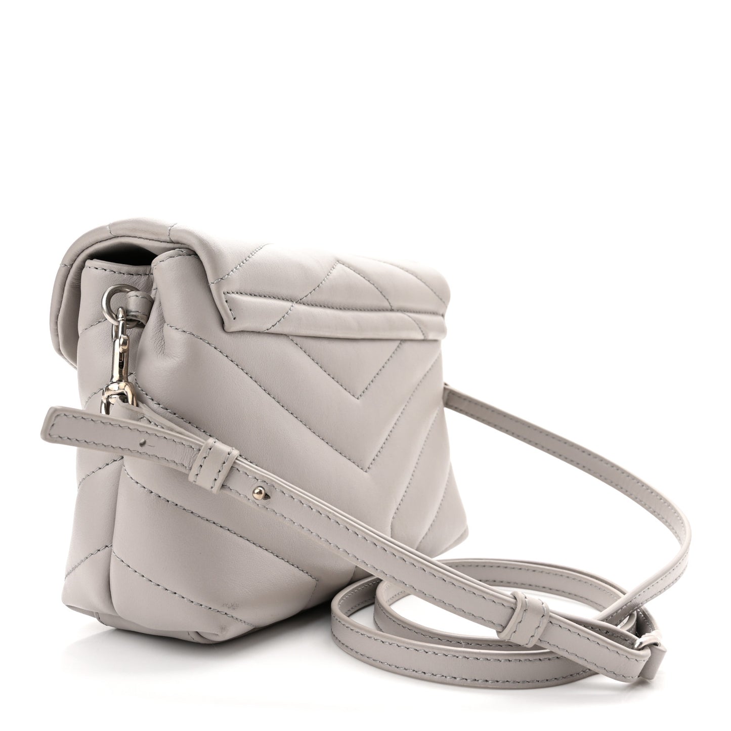 Calfskin Y Quilted Monogram Toy Loulou Crossbody Bag Ivory