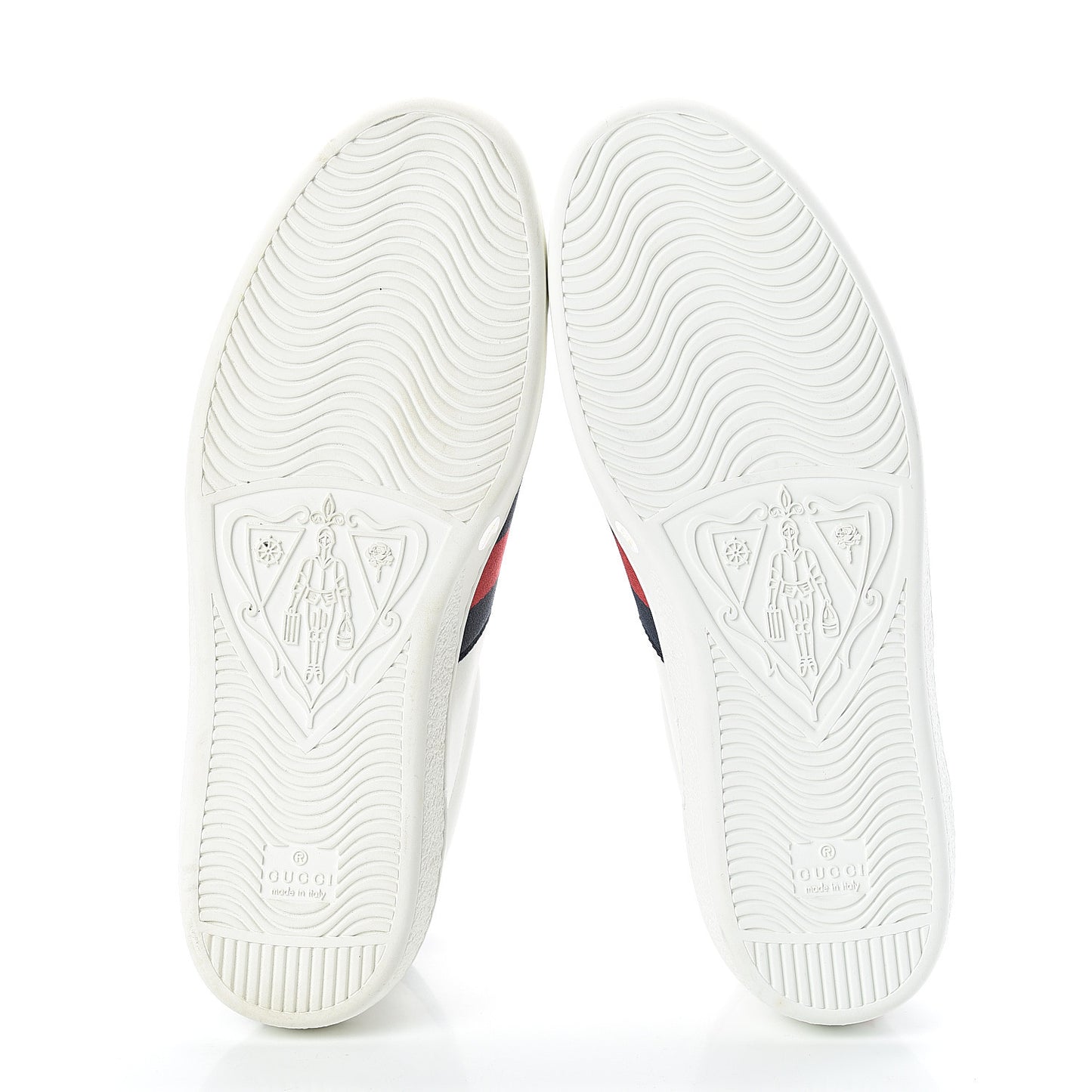 Calfskin Miro Soft Web Bee Embroidered Mens Ace High Top Sneakers 8.5 White