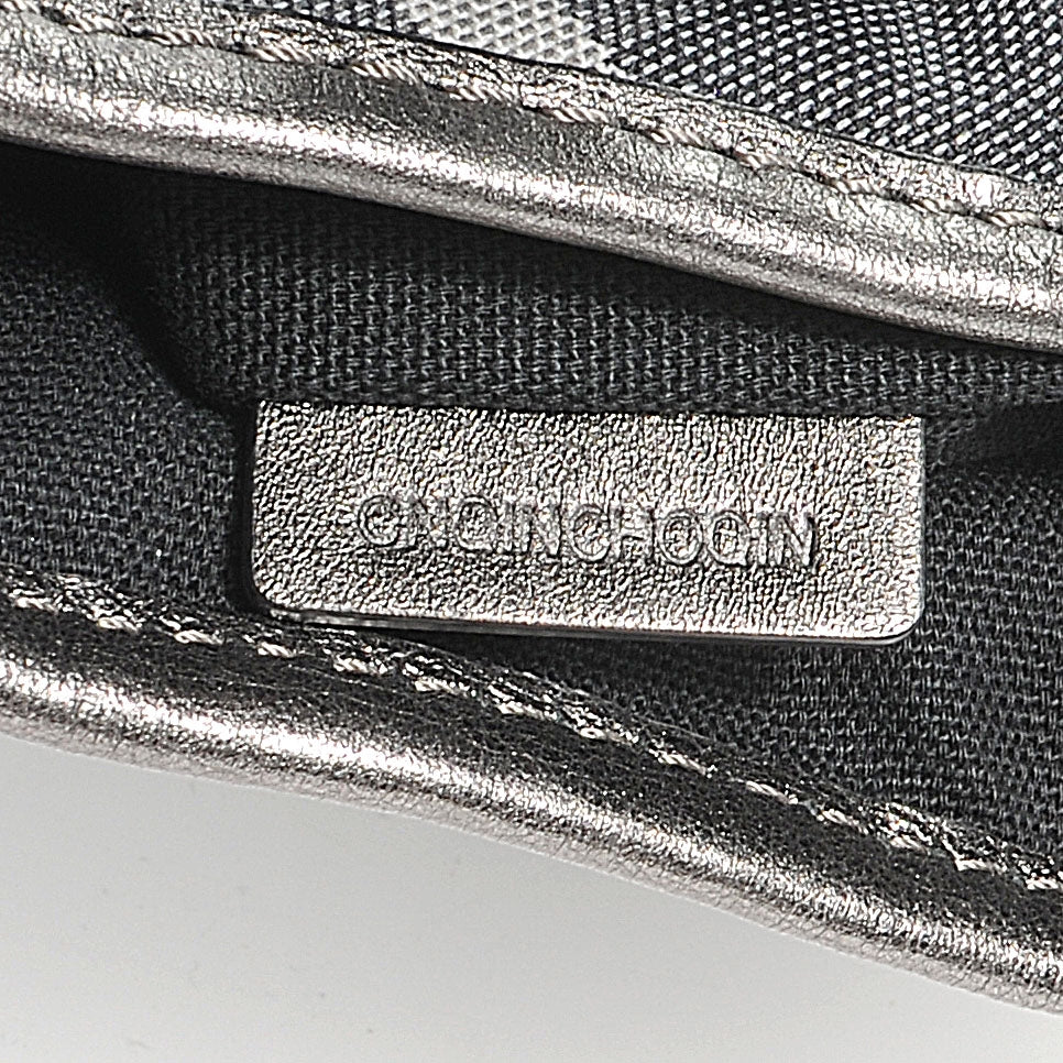 Leather Shimmer Check Tote