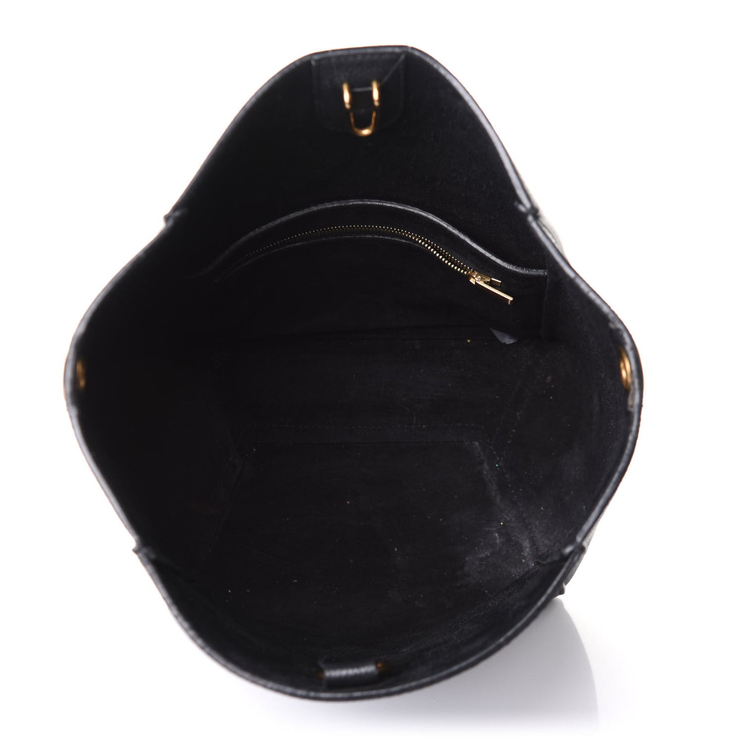 Soft Grained Calfskin Small Sangle Bucket Bag Black
