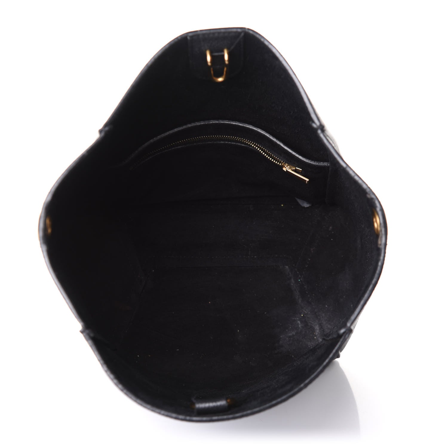 Celine Soft Grained Calfskin Small Sangle Bucket Bag Black 7 of 11