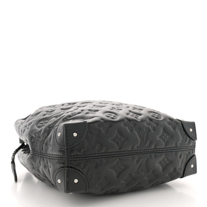 Louis Vuitton Lambskin Monogram Shadow Coussin Noe Trunk PM Black 4 of 9