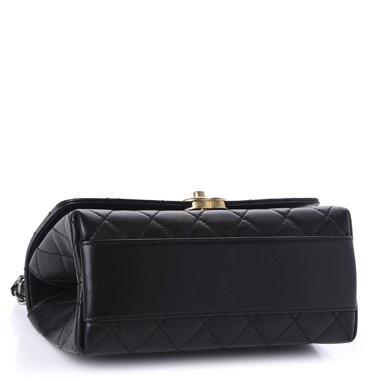 Chanel Lambskin Quilted La Parisienne Top Handle Flap Black 5 of 12