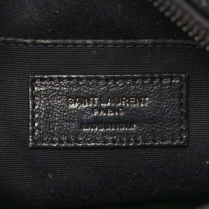 Saint Laurent Calfskin Matelasse Chevron Round Vinyle Camera Bag Black 6 of 8
