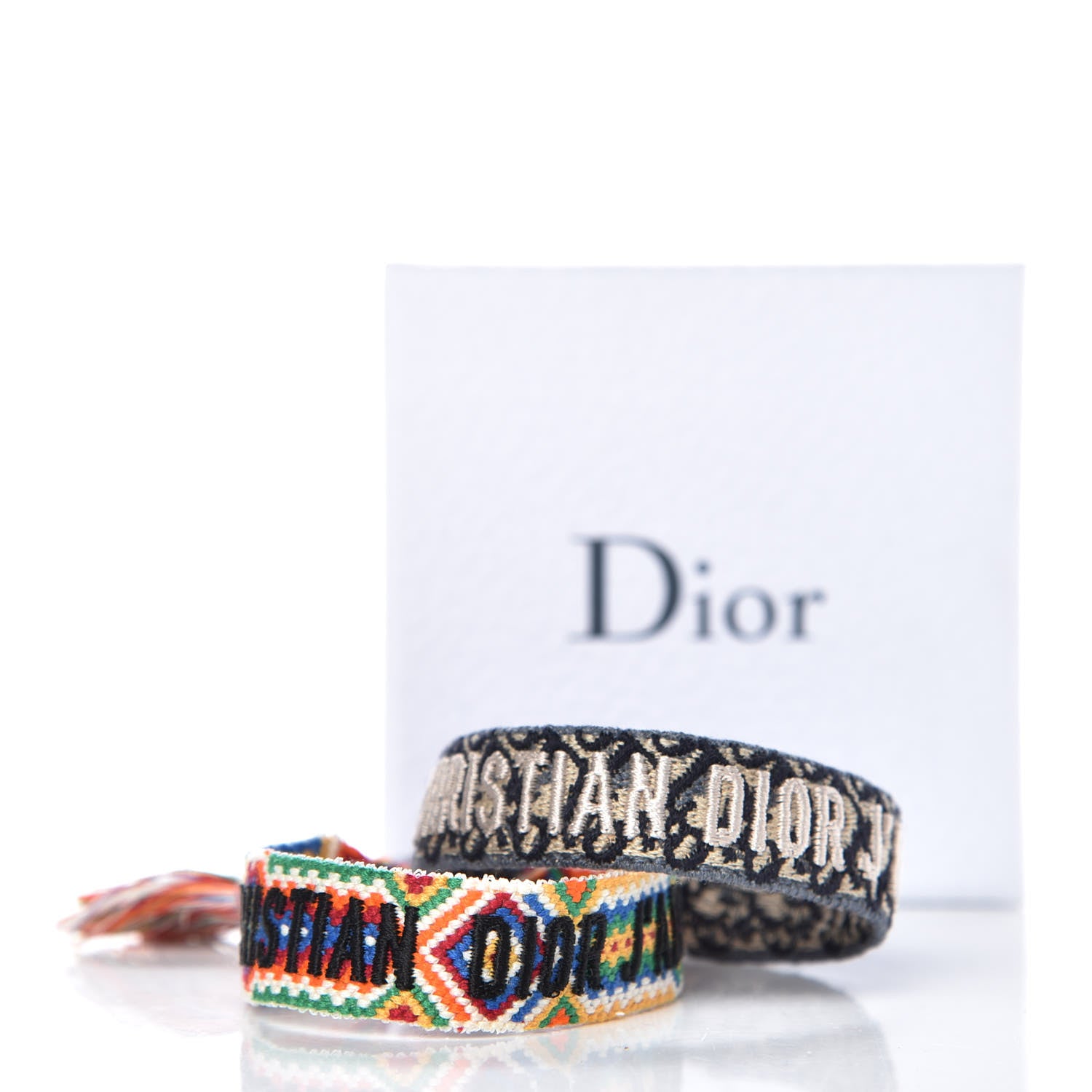 Christian Dior Woven Cotton J'Adior Friendship Bracelet Set 4 of 4