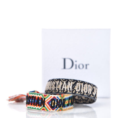 Christian Dior Woven Cotton J'Adior Friendship Bracelet Set 4 of 4