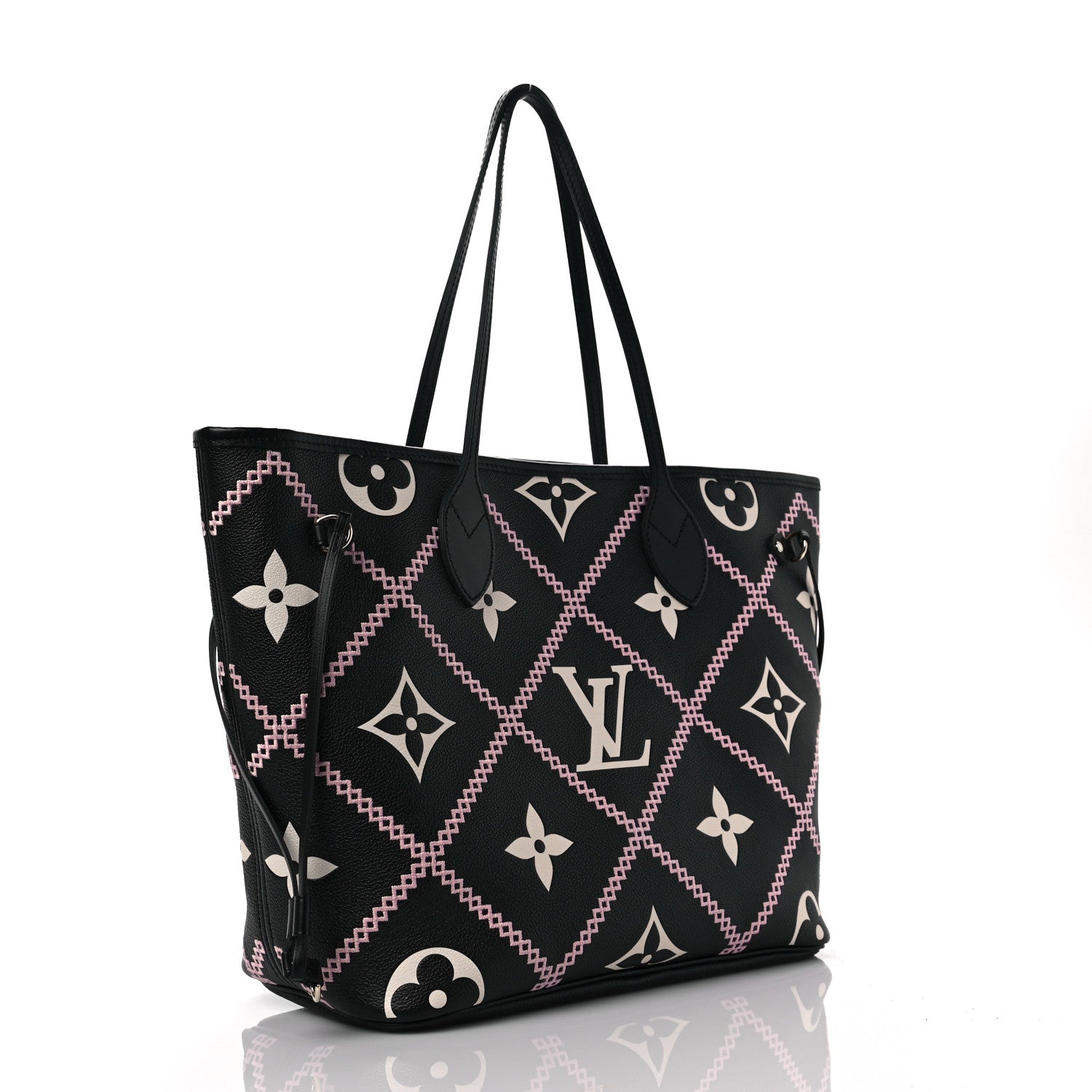 Louis Vuitton Empreinte Monogram Giant Broderies Neverfull MM Black 3 of 6