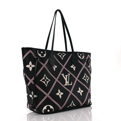 Louis Vuitton Empreinte Monogram Giant Broderies Neverfull MM Black 3 of 6