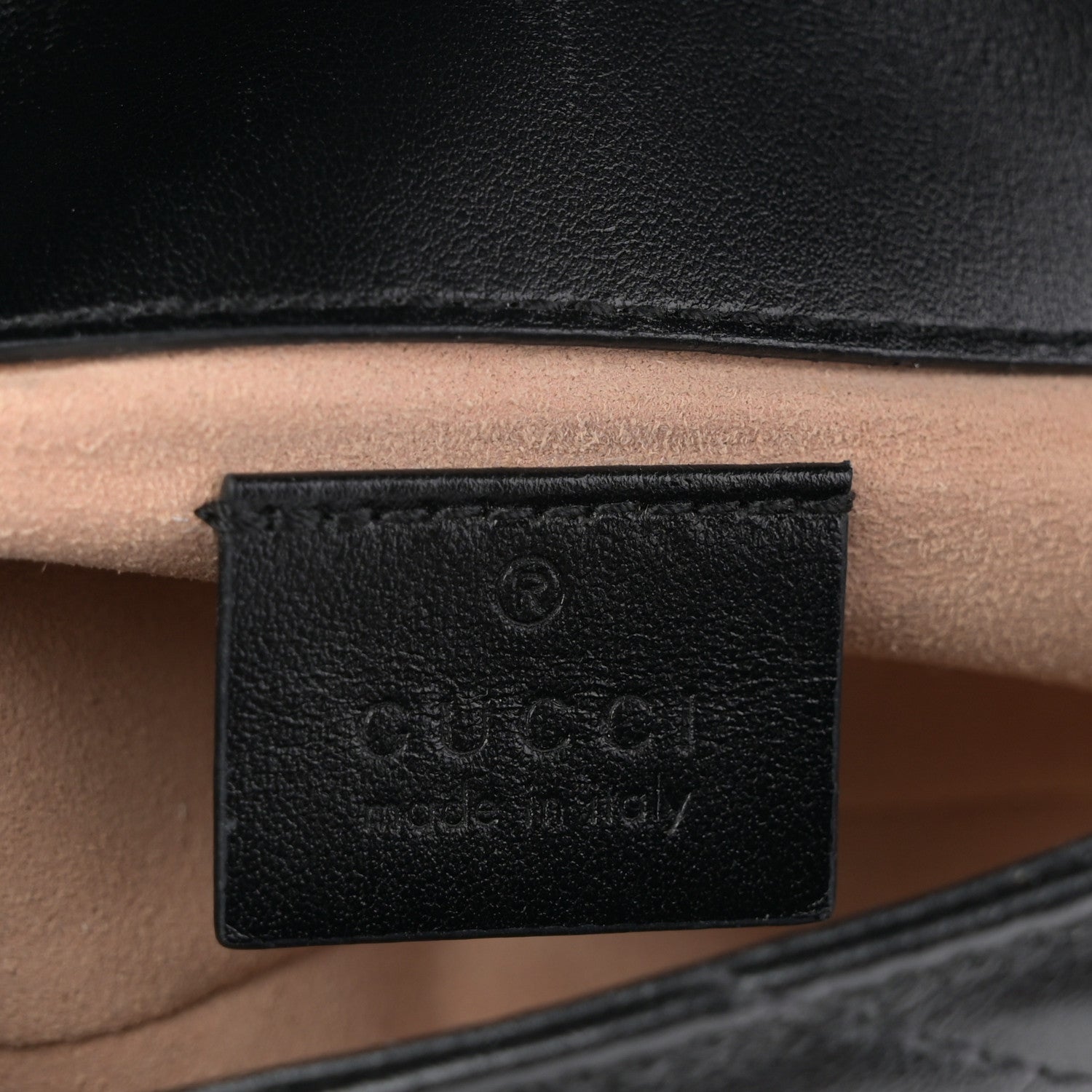 Gucci Calfskin Matelasse Super Mini GG Marmont Shoulder Bag Black 6 of 11