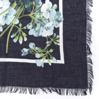 Gucci Modal Silk New Bloomy Shawl Midnight Blue Sky Blue 3 of 5