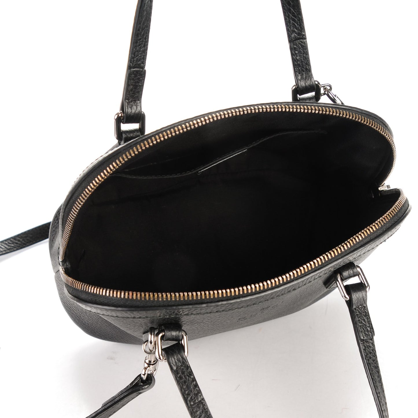 Calfskin Mini Dome Bag Black
