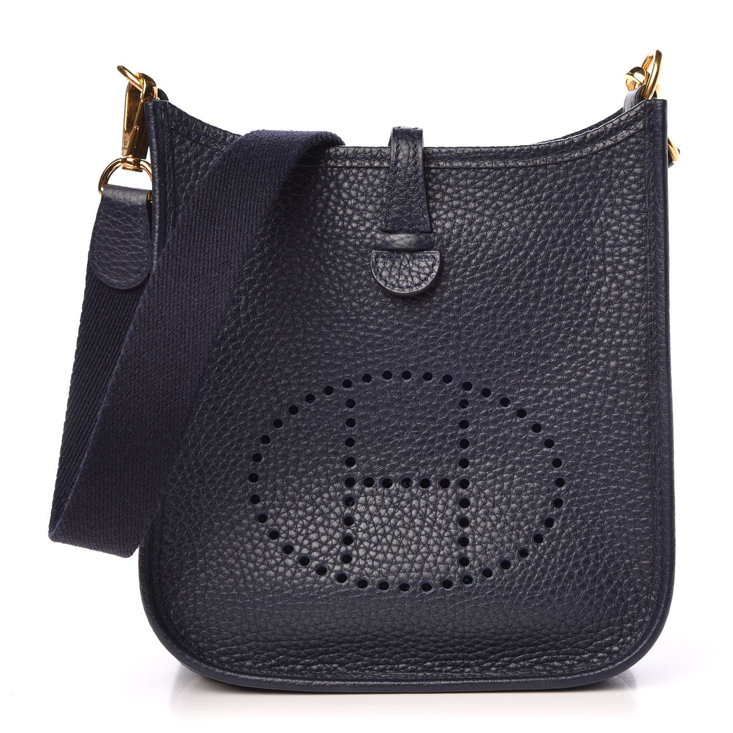 Hermes Taurillon Clemence Amazone Evelyne TPM Bleu Nuit Bleu Indigo 1 of 9